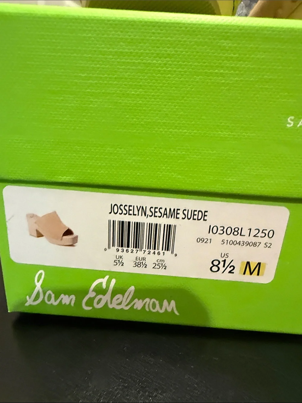 Sam Edelman Womens Tan Suede Platform Mule Heels New 8.5